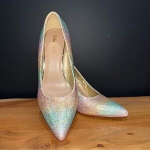 Torta Caliente Glitter Ombré Pointed Toe Stiletto Heels Mermaid Sparkle